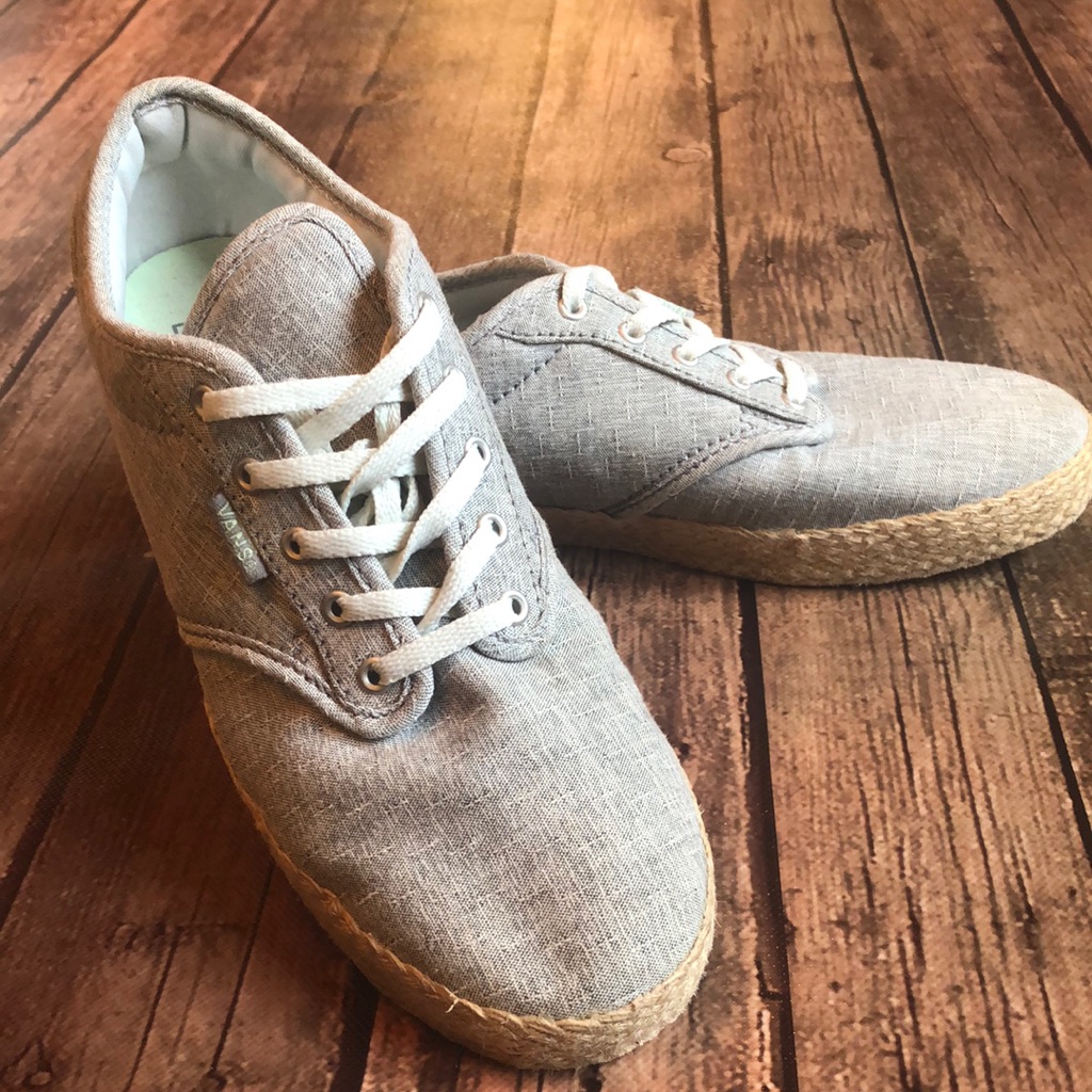 Vans Lace Up Sneakers With Jute Soles Sz 7.5